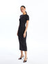 LC Waikiki Crew Neck Straight Short Sleeve Women's Bodycon Dress